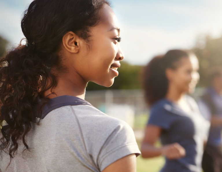 black young adults staying fit
