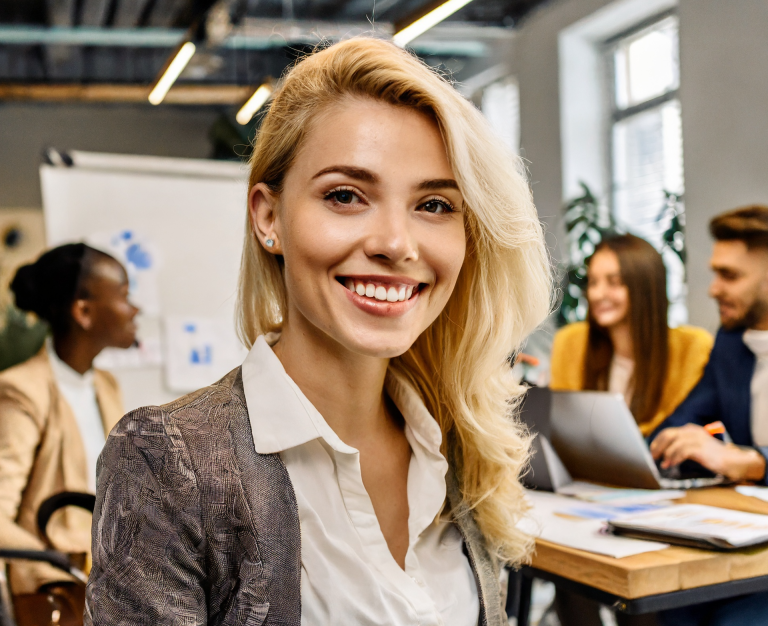 happy and motivated team