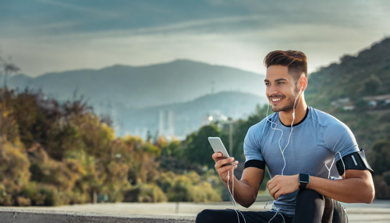 young, motivated man in achieving his goal