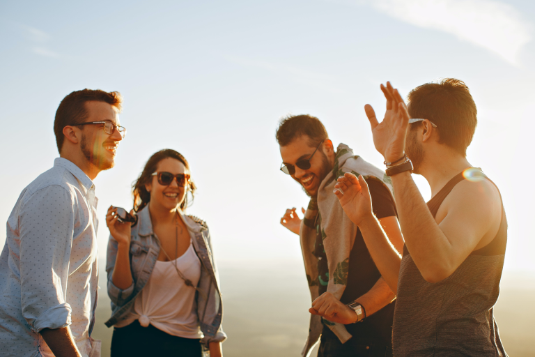 happy people outdoors