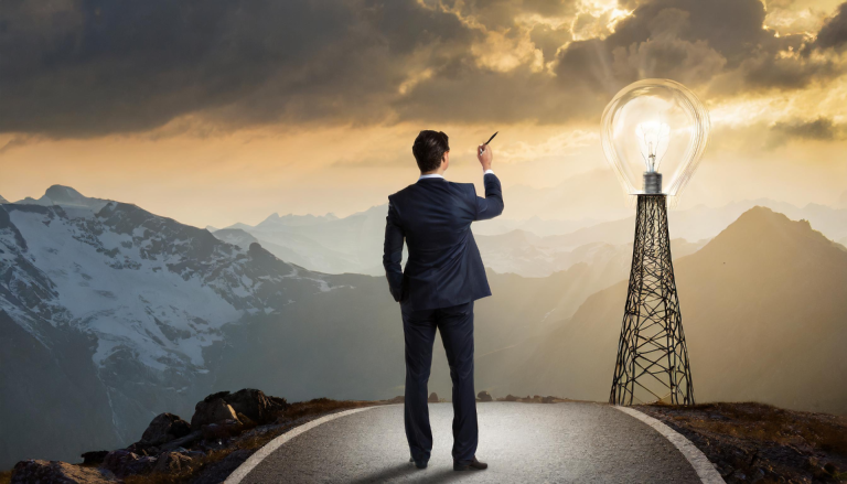 a man in suit on his back having an idea: Motivation to Start a Business: Just Start