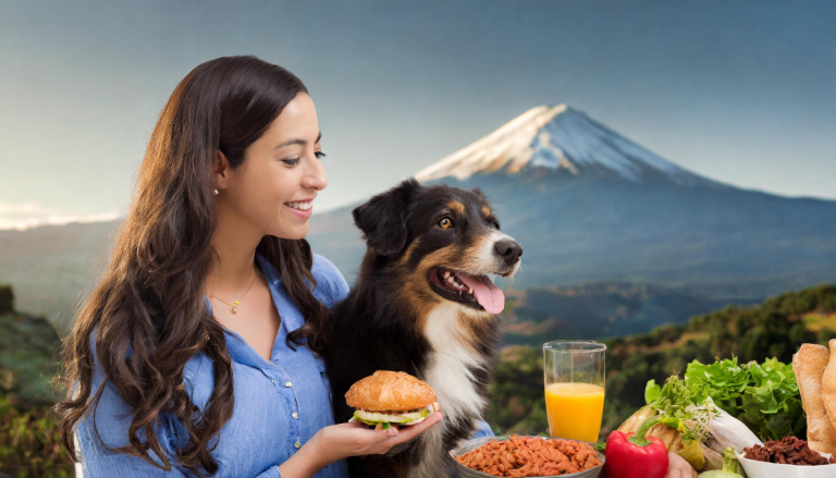food motivated person with a dog