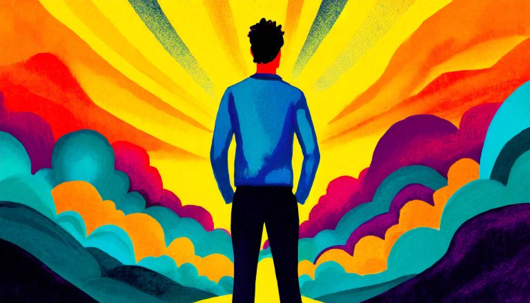 AI Coaching Platform Keep Humans In The Loop Man Looking To Horizon